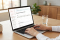 Emergency information and key contacts form on a white background with red accents.