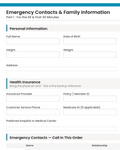 Leo Emergency Contacts Fillable PDF